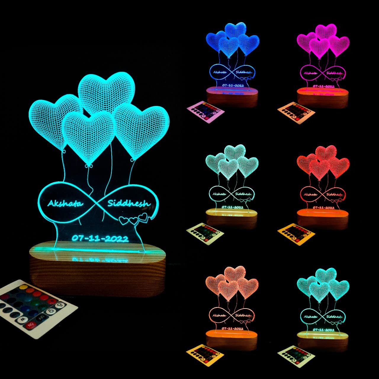 PERSONALISED INFINITE SMILE LED TABLE LAMP