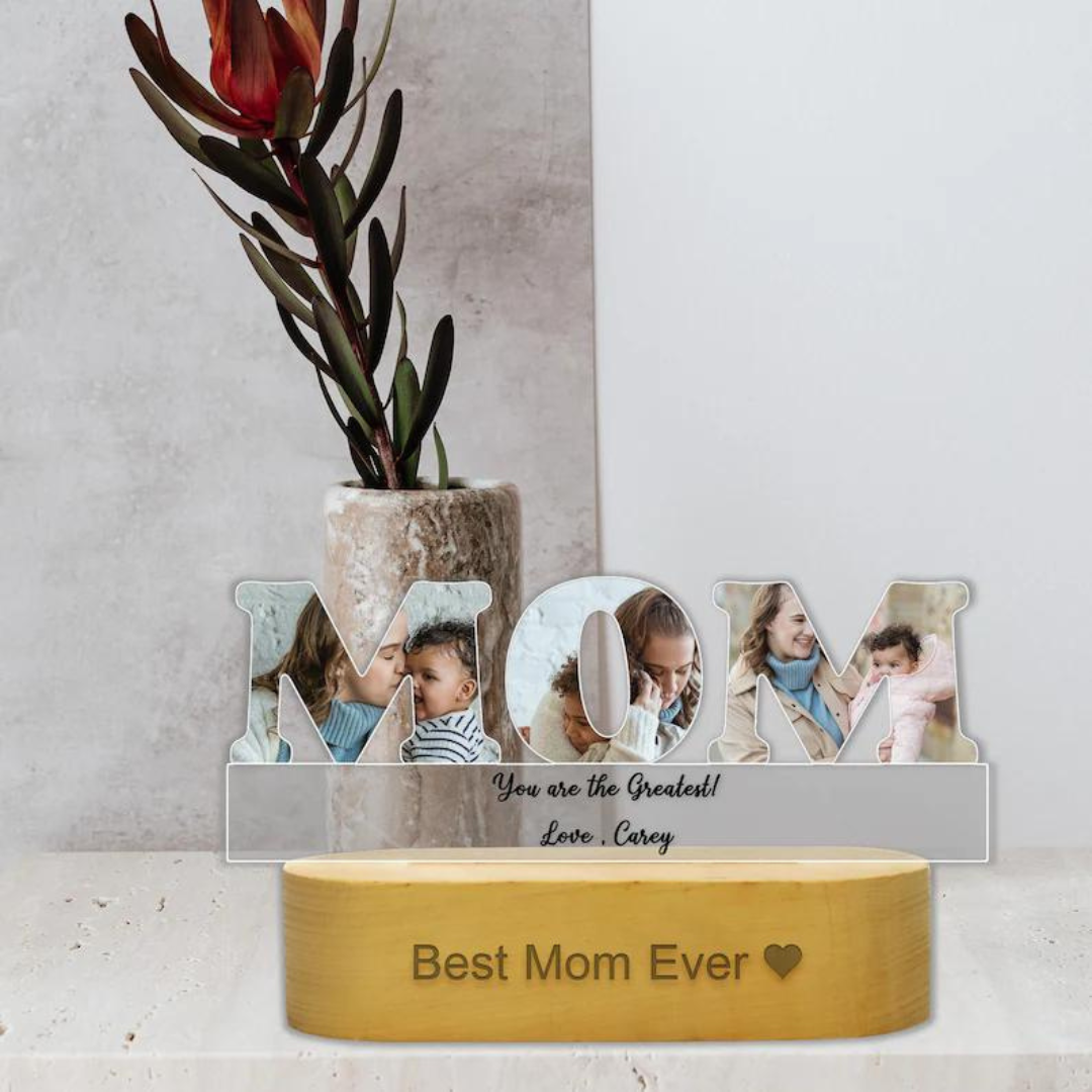 PERSONALIZED ONLY MOM'S SMILE - ACRYLIC 3D LAMP