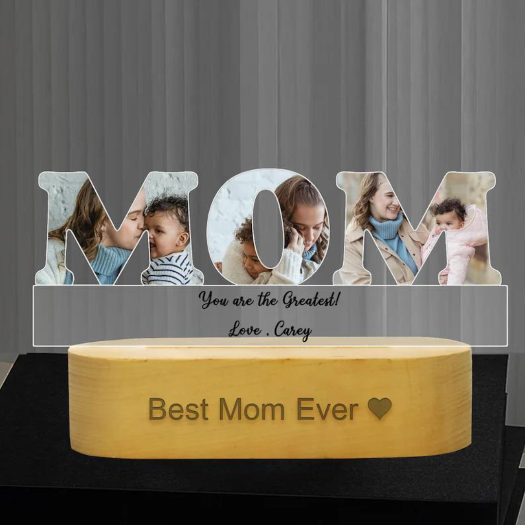 PERSONALIZED ONLY MOM'S SMILE - ACRYLIC 3D LAMP