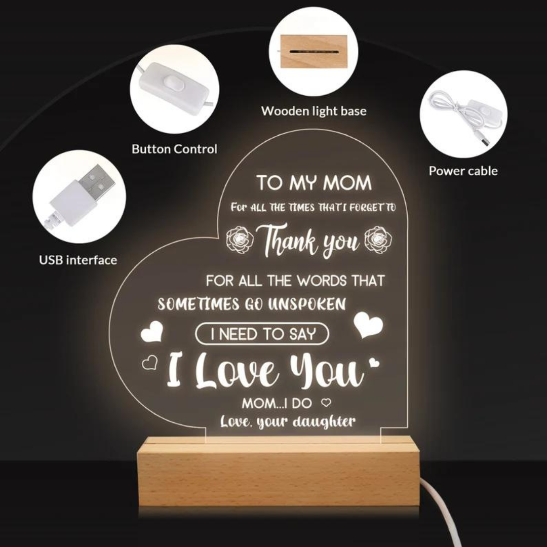 PERSONALIZED MOM SMILE - ACRYLIC LAMP