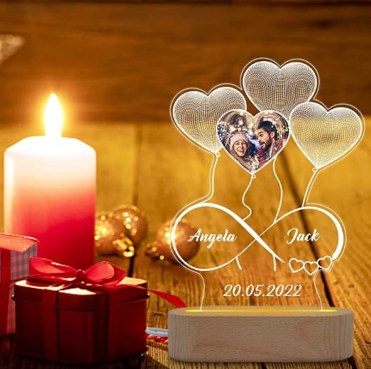 PERSONALIZED INFINITE LOVE LAMP - Photo Edition