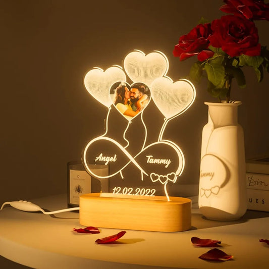 PERSONALIZED INFINITE LOVE LAMP - Photo Edition