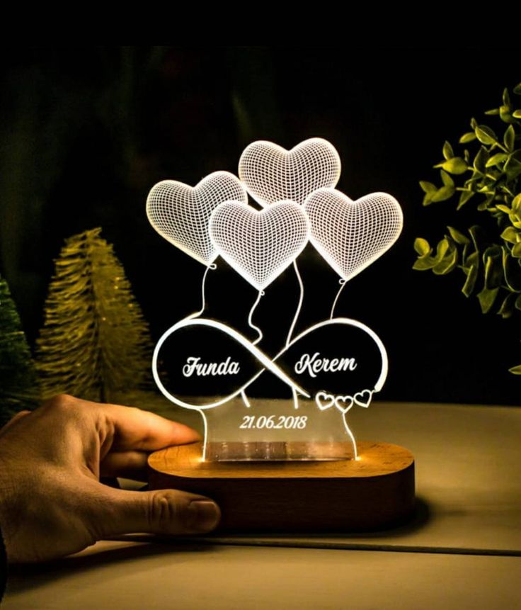 PERSONALISED INFINITE SMILE LED TABLE LAMP