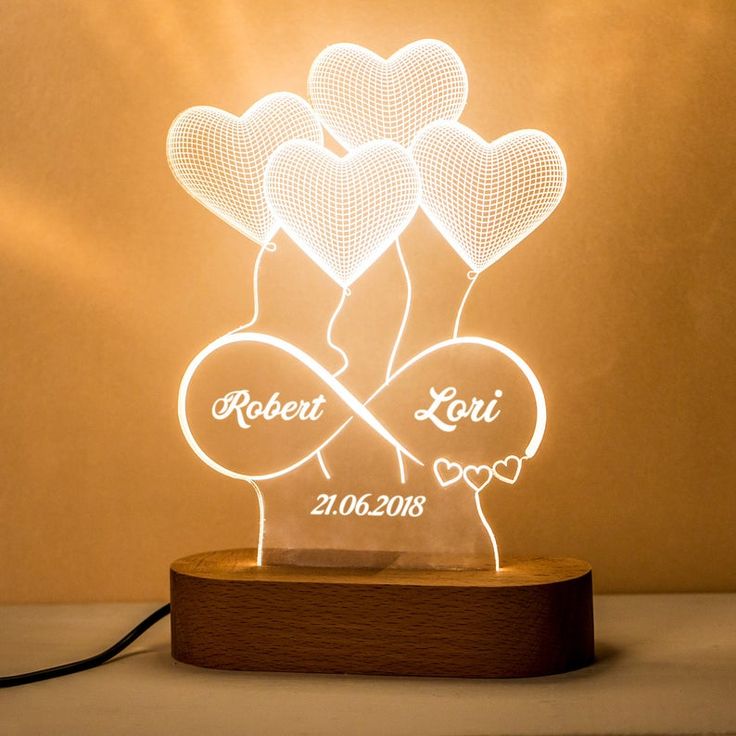 PERSONALISED INFINITE SMILE LED TABLE LAMP